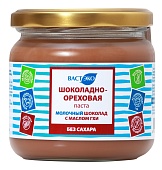 Шоколадно-ореховая паста.  Молочный шоколад. С маслом ГХИ. Без сахара. 380 гр. (с этикеткой)