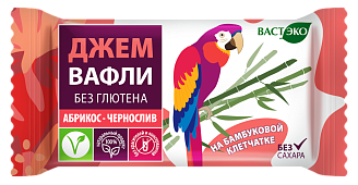 Вафли. Безглютеновые. Абрикос - Чернослив без сахара. 21 г