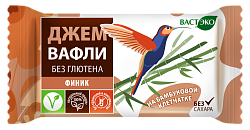 Вафли. Безглютеновые. Финик без сахара. 21 г