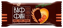 Вафли глазированные "ВАФФИН. Морковь с Тыквой в горьком шоколаде. Без сахара". 50 гр. (в коробке)