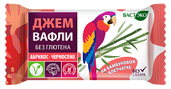 Вафли. Безглютеновые. Абрикос - Чернослив без сахара. 21 гр. (в коробке)