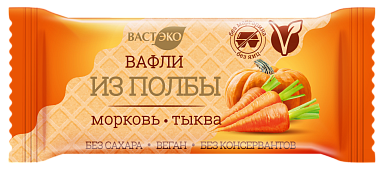 Вафли из полбы. Морковь-тыква. 30 г