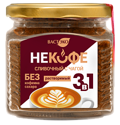 Напиток кофейный. НЕКОФЕ 3 в 1. С чагой. "Сливочный". Растворимый. С заменителем сахара, 190 г