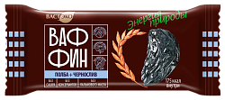 Вафли глазированные "ВАФФИН из Полбы. Чернослив в горьком шоколаде. Без сахара", 50 г