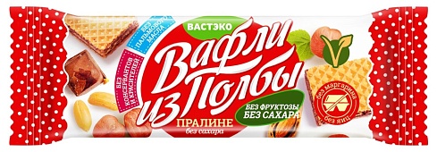 Вафли из полбы. Пралине. Без Сахара. 15 г