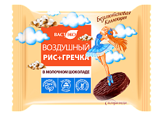 Воздушный РИС с ГРЕЧКОЙ в молочном шоколаде без сахара. Без глютена, 27 г