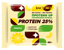 Печенье протеиновое. Лимон. Без сахара., 40 г. (в коробке)