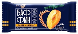 Вафли глазированные "Ваффин из Полбы. Абрикос в молочном шоколаде. Без сахара", 50 г