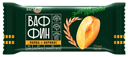 Вафли глазированные "ВАФФИН из Полбы. Абрикос в темном шоколаде. Без сахара", 50 г